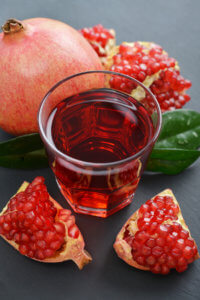 pomegranate juice in glass